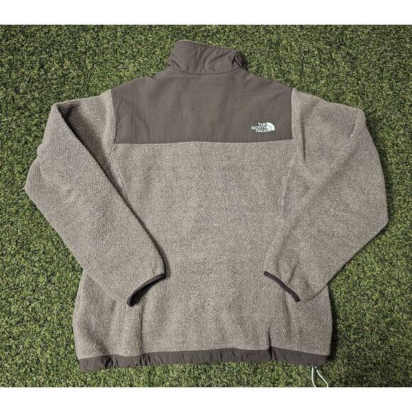 The North Face Women Full Zip Fleece Polartec Jacket L Gray Mint Trim W Pockets - Picture 8 of 8